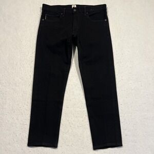 Hiroshi Kato The Pen‎ Slim CROPPED Jeans Black Men's 33x26 USA READ